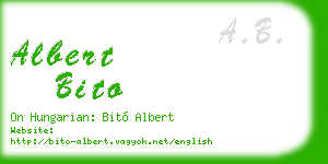 albert bito business card