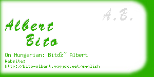 albert bito business card